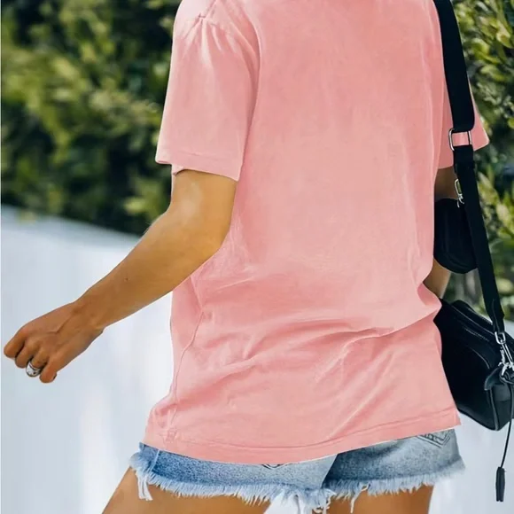 🌼Faith*Hope*Love Daisy Print T-Shirt, Short Sleeve Crew Neck Casual Top 🌼 - Picture 2 of 4